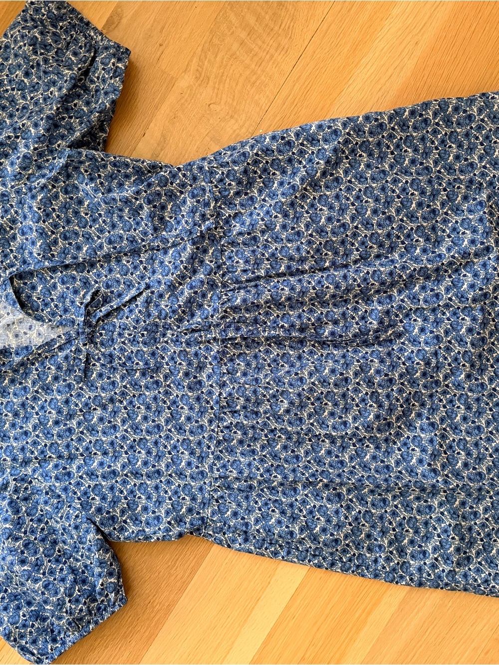LOFT Blue Floral Midi Dress